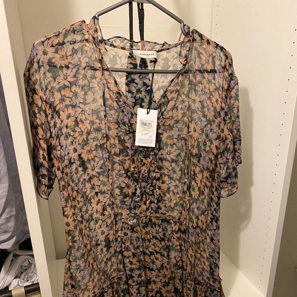 Coach floral flowy maxi dress